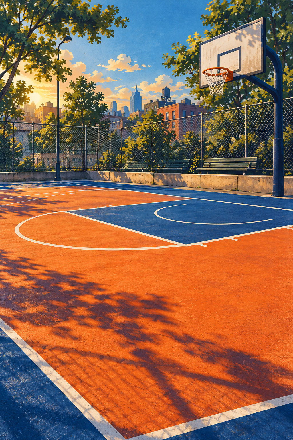Illustrated artwork from Hoop Shot